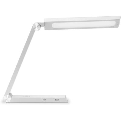 Lampe de bureau LED design blanc Gastroback avec charge sans fil et contrôle tactile Lampe de bureau LED design blanc Gastroback avec charge sans fil et contrôle tactile