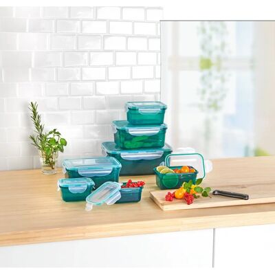 GOURMETMAXX Frischhaltedosen-Set - 14-teilig, Smaragdgrün GOURMETMAXX Frischhaltedosen-Set - 14-teilig, Smaragdgrün