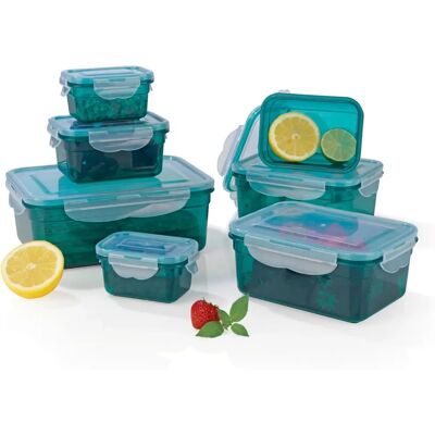 GOURMETMAXX Frischhaltedosen-Set - 14-teilig, Smaragdgrün GOURMETMAXX Frischhaltedosen-Set - 14-teilig, Smaragdgrün