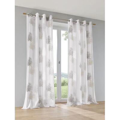 KUTTI Belinda Vorhang - Halbtransparent, 175cm, Grau KUTTI Belinda Vorhang - Halbtransparent, 175cm, Grau