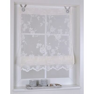 KUTTI Florence Beiges Raffrollo - Raffrollo, Blumenmuster, Transparent KUTTI Florence Beiges Raffrollo - Raffrollo, Blumenmuster, Transparent