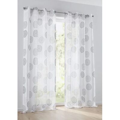 KUTTI Bella Grauer Halbtransparenter Vorhang - Vorhang KUTTI Bella Grauer Halbtransparenter Vorhang - Vorhang