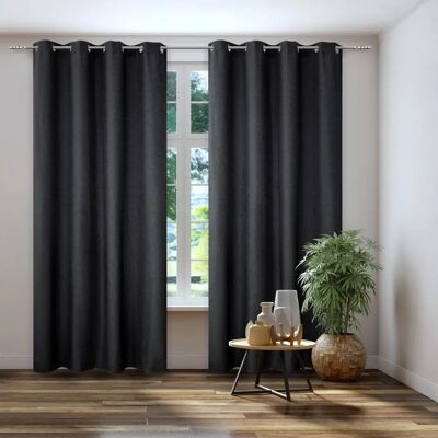 Vorhang KUTTI Dimout - Anthrazit - 140x145cm Vorhang KUTTI Dimout - Anthrazit - 140x145cm