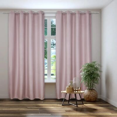 KUTTI Dimout Rose Vorhang - 145cm x 140cm - Polyester, Verdunkelung, Isolierend KUTTI Dimout Rose Vorhang - 145cm x 140cm - Polyester, Verdunkelung, Isolierend