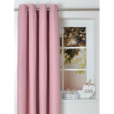 KUTTI Dimout Rose Vorhang - Landhaus, 225x140cm, Polyester, Verdunkelung KUTTI Dimout Rose Vorhang - Landhaus, 225x140cm, Polyester, Verdunkelung