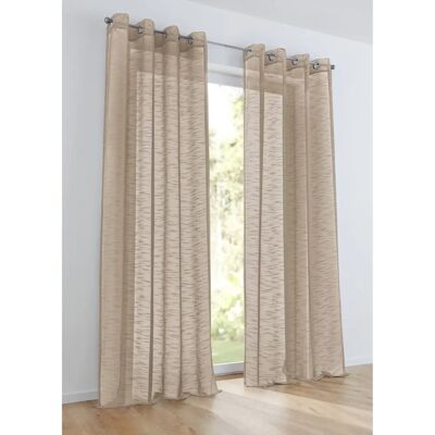 HEINE HOME Grau Halbtransparente Gardinen - Gardine HEINE HOME Grau Halbtransparente Gardinen - Gardine