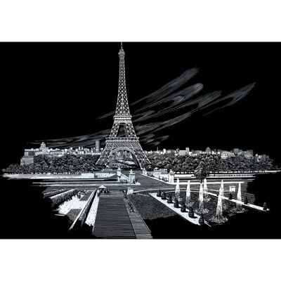 Eiffel-torony kaparó kép - 29x39cm - Díszítő és szórakoztató Eiffel-torony kaparó kép - 29x39cm - Díszítő és szórakoztató
