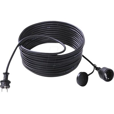 Bachmann 25m Verlängerungskabel - Schwarz - Strom & Kabel Bachmann 25m Verlängerungskabel - Schwarz - Strom & Kabel