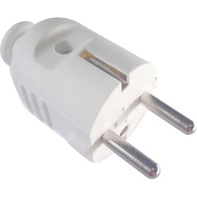 Bachmann Zentralstecker CEE 7/7 (M) - 250V 16A - Weiß - Stromstecker Bachmann Zentralstecker CEE 7/7 (M) - 250V 16A - Weiß - Stromstecker