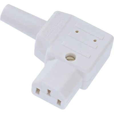 Grå IEC 60320 C13 kontakt Bachmann - 2 poler - 10A - 90° Grå IEC 60320 C13 kontakt Bachmann - 2 poler - 10A - 90°