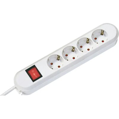 Bachmann förgreningslist 4 uttag Vit 1,5m IP20 Bachmann förgreningslist 4 uttag Vit 1,5m IP20