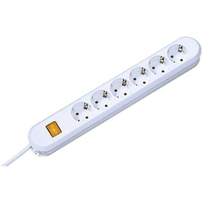 Multiprise Bachmann avec 6 prises et interrupteur - IP20 - Publicité Multiprise Bachmann avec 6 prises et interrupteur - IP20 - Publicité