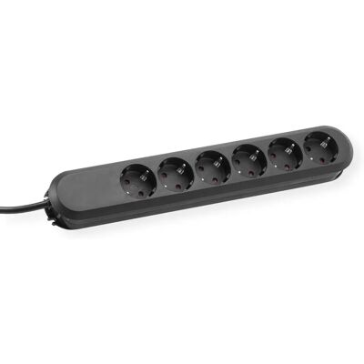 Multiprise 6 prises Bachmann, noir - Power Strip Multiprise 6 prises Bachmann, noir - Power Strip