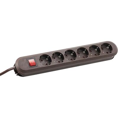 Bachmann 381.450K Power Strip - 6 Schuko-uttag, 1,5m Kabel Bachmann 381.450K Power Strip - 6 Schuko-uttag, 1,5m Kabel