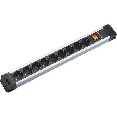 Regleta de enchufes Bachmann 330.102 - 9 Tomas, Negro Regleta de enchufes Bachmann 330.102 - 9 Tomas, Negro