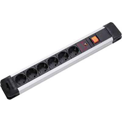 Bachmann Stekkerdoos - 6 Schuko, overspanningsbeveiliging Bachmann Stekkerdoos - 6 Schuko, overspanningsbeveiliging