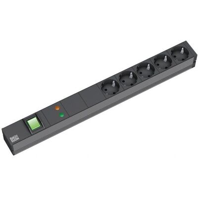 Bachmann Verlängerungskabel - 2m, 5 Steckdosen - Rack-Montage Bachmann Verlängerungskabel - 2m, 5 Steckdosen - Rack-Montage