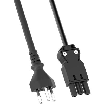 Bachmann GST18 1,5 m Netzkabel - Schweizer Stecker J - Schwarz Bachmann GST18 1,5 m Netzkabel - Schweizer Stecker J - Schwarz