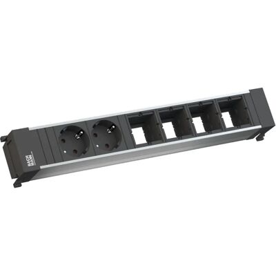 Bachmann Power Frame 6-fach Steckdosenleiste aus Aluminium Bachmann Power Frame 6-fach Steckdosenleiste aus Aluminium