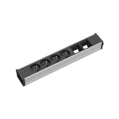 Bachmann 912.013 Verlängerung - 4 AC-Steckdosen - 0,1 m Innen Schwarz Bachmann 912.013 Verlängerung - 4 AC-Steckdosen - 0,1 m Innen Schwarz