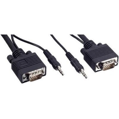 Bachmann VGA 5m Kabel - VGA + 3,5mm M/M - Schwarz Bachmann VGA 5m Kabel - VGA + 3,5mm M/M - Schwarz