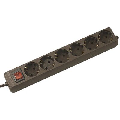 Bachmann Schwarze Mehrfachsteckdose 6 Steckdosen 1,5m Bachmann Schwarze Mehrfachsteckdose 6 Steckdosen 1,5m
