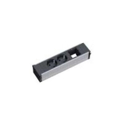 Bachmann 912.045 Steckdosenleiste - 2 AC-Ausgänge, Aluminium, 0,1 m Kabel Bachmann 912.045 Steckdosenleiste - 2 AC-Ausgänge, Aluminium, 0,1 m Kabel