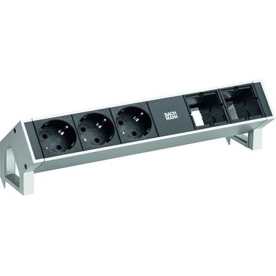 Bachmann DESK 2 - Multiprise - 3 prises, 0,2 m, Acier inoxydable - Publicité Bachmann DESK 2 - Multiprise - 3 prises, 0,2 m, Acier inoxydable - Publicité