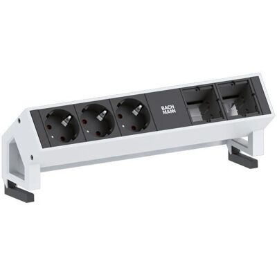 Bachmann Steckdosenleiste mit 3 Steckdosen & 2 Modulen Bachmann Steckdosenleiste mit 3 Steckdosen & 2 Modulen