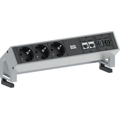 Bachmann 902.502 Listwa zasilająca - 3 gniazda, USB, HDMI - Stal nierdzewna Bachmann 902.502 Listwa zasilająca - 3 gniazda, USB, HDMI - Stal nierdzewna