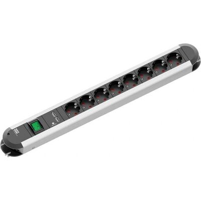 Bachmann Mehrfachsteckdose - 8 Anschlüsse - 1,75 m Kabel - Aluminium - IP20 - Modell 331.154 Bachmann Mehrfachsteckdose - 8 Anschlüsse - 1,75 m Kabel - Aluminium - IP20 - Modell 331.154