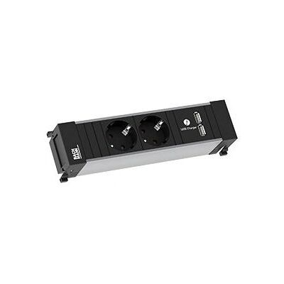 Bachmann 916.1193 Verlängerung - Steckdose, 2m, Schwarz Bachmann 916.1193 Verlängerung - Steckdose, 2m, Schwarz