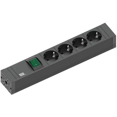 Bachmann 420.0012 Extensión eléctrica - 4 enchufes, 2m, Negro Bachmann 420.0012 Extensión eléctrica - 4 enchufes, 2m, Negro