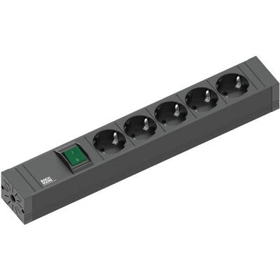 Bachmann Bachmann 420.0013 Förlängningskabel - Svart, 5 uttag, 2 m Bachmann Bachmann 420.0013 Förlängningskabel - Svart, 5 uttag, 2 m