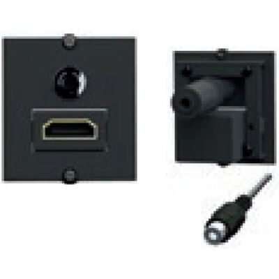 Bachmann 917.189 Prise HDMI 3,5mm - Cadre modulaire - Noir Bachmann 917.189 Prise HDMI 3,5mm - Cadre modulaire - Noir