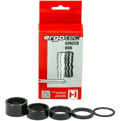 Ergotec 1/8'' Schwarzes Steuerkopf Abstandshalter-Set Ergotec 1/8'' Schwarzes Steuerkopf Abstandshalter-Set