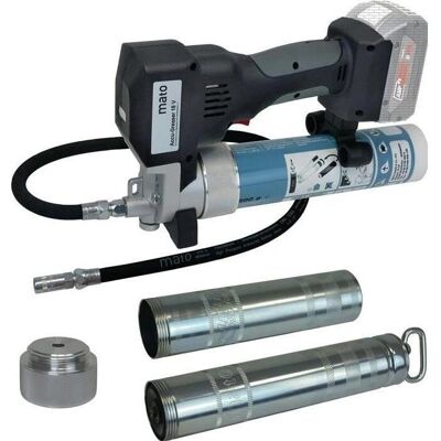 Mato - Pistolet graisseur sans fil - 18V, Pour cartouches 400g et 500g - Publicité Mato - Pistolet graisseur sans fil - 18V, Pour cartouches 400g et 500g - Publicité