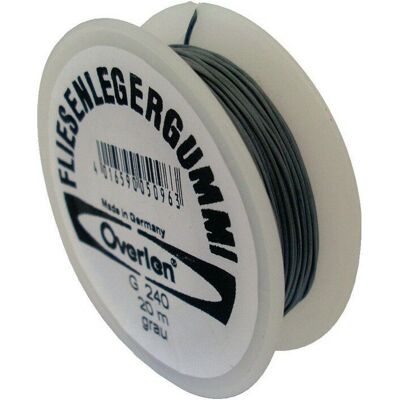 Overmann Fliesenlegergummi - 20m, Grau, 0,5mm, passend für Spannecken Overmann Fliesenlegergummi - 20m, Grau, 0,5mm, passend für Spannecken