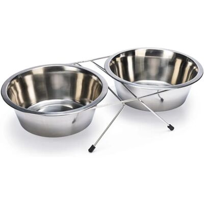 Karlie Duo Diner - Doppel-Napf für Hunde & Katzen, Edelstahl Karlie Duo Diner - Doppel-Napf für Hunde & Katzen, Edelstahl