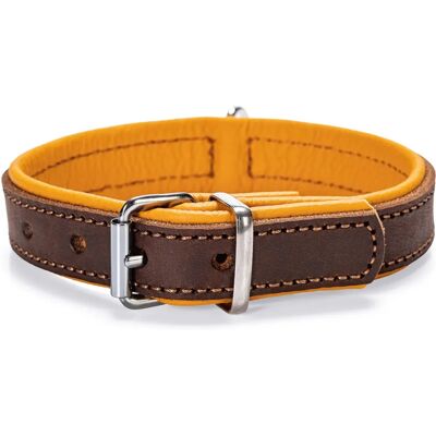 KARLIE FLAMINGO Collar para Perros - 47cm Cuero Marrón KARLIE FLAMINGO Collar para Perros - 47cm Cuero Marrón