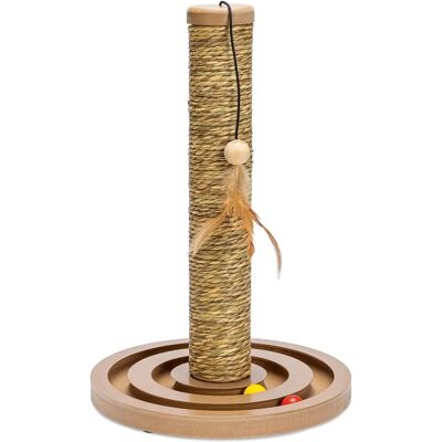 Karlie Beigener Kratzbaum - Katzenbaum mit Spielzeug Karlie Beigener Kratzbaum - Katzenbaum mit Spielzeug