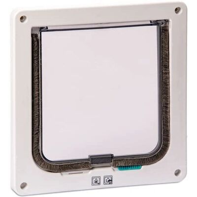 Porta Gatti Bloccabile a 2 Vie - 19,2x5x20 cm, Bianca Porta Gatti Bloccabile a 2 Vie - 19,2x5x20 cm, Bianca