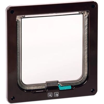 Porta per gatti Karlie - 19,2x5x20 cm - Marrone - Chiusura a 2 vie Porta per gatti Karlie - 19,2x5x20 cm - Marrone - Chiusura a 2 vie