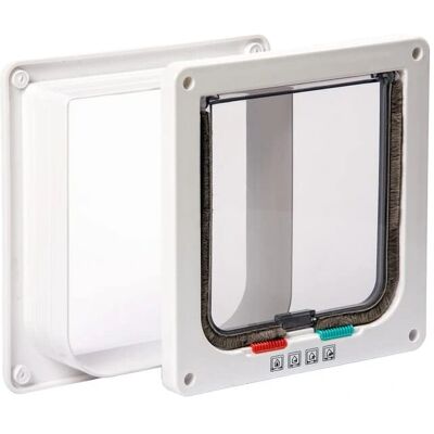 Karlie Cat Door White 4-Way Lock - Cat Door Karlie Cat Door White 4-Way Lock - Cat Door