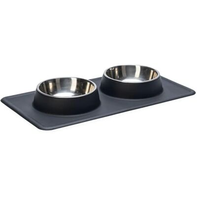 Karlie Edelstahl Silikon Dex Hundenapf-Set - 2 x 350ml, 14cm Durchmesser Schwarz Karlie Edelstahl Silikon Dex Hundenapf-Set - 2 x 350ml, 14cm Durchmesser Schwarz