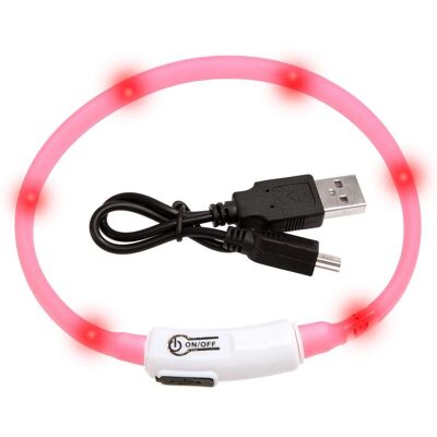 Collier LED Visio Light Karlie pour Chat - Rose - Publicité Collier LED Visio Light Karlie pour Chat - Rose - Publicité