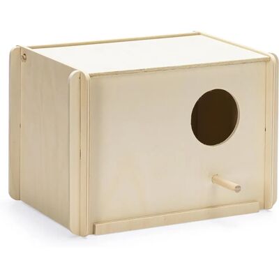 Caseta para aves Karlie K cria - Hecho de madera real, con percha, fácil de limpiar, con zona de anidamiento Caseta para aves Karlie K cria - Hecho de madera real, con percha, fácil de limpiar, con zona de anidamiento