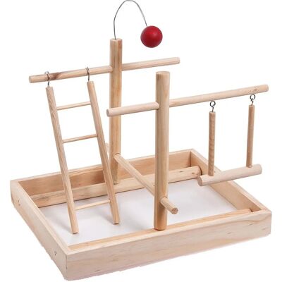 VPMKP Vogelspielplatz mit Leiter, Schaukel, Ball - Vogelspielzeug VPMKP Vogelspielplatz mit Leiter, Schaukel, Ball - Vogelspielzeug