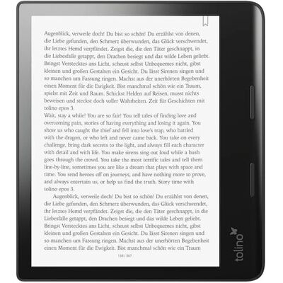 tolino Epos 3 eBook Reader - Wasserdicht, 8 Zoll, 32 GB Wi-Fi tolino Epos 3 eBook Reader - Wasserdicht, 8 Zoll, 32 GB Wi-Fi