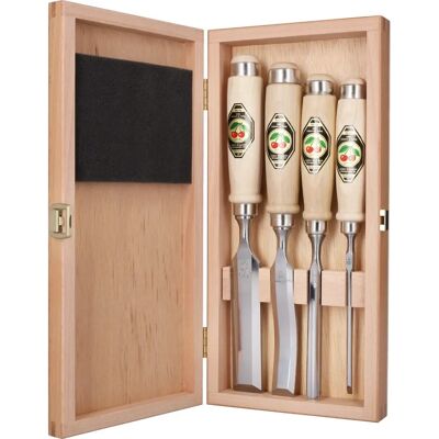 Kirschen High-Carbon Steel Chisel Set - Hand Forged, 4 pcs Kirschen High-Carbon Steel Chisel Set - Hand Forged, 4 pcs